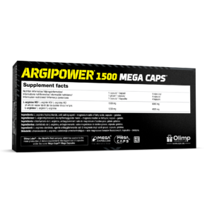 Olimp Sport Argi Power 1500 Mega Caps Back of Box Photo