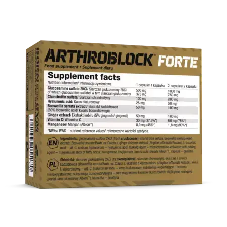 Olimp Sport Arthroblock Forte Nutrition Panel