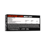 Olimp Creatine 1250 Capsules Nutrition Label