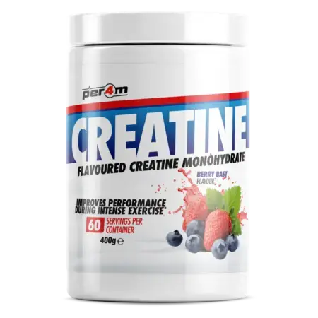 Per4m Creatine Monohydrate Berry Blast Flavour Front of tub