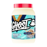GHOST® WHEY protein Cinnabon Flavour front of Tub Photo