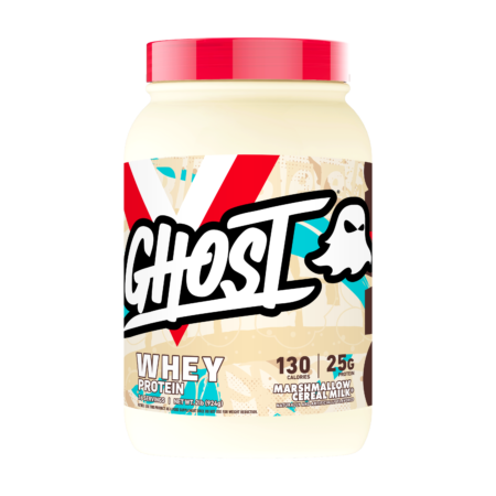 GHOST® WHEY protein Marshmallow Cereal Milk Flavour front of Tub Photo