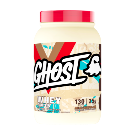 GHOST® WHEY protein Milk Chocolate Flavour front of Tub Photo