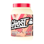 GHOST® WHEY protein Strawberry Shortcake Flavour front of Tub Photo