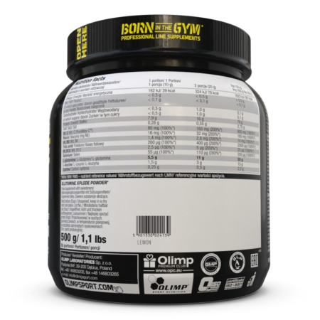 Olimp Sport Nutrition L-Glutamine Xplode Nutrition panel