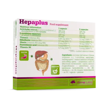 Olimp Labs Hepaplus Nutrition Label