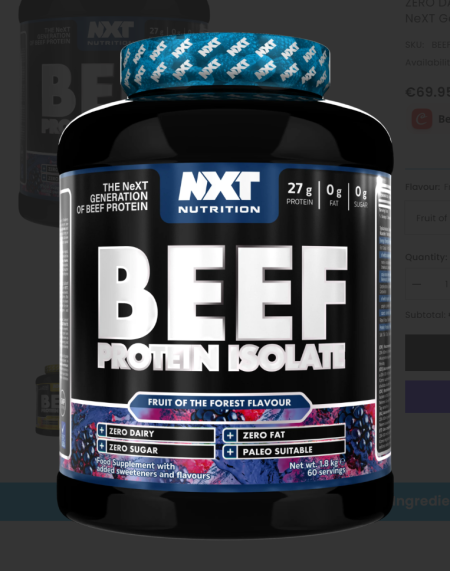 NXT Beef Protein 1.8kg - Fruits of The Forest Flavour
