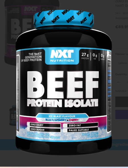 NXT Beef Protein 1.8kg - Ice Blast Flavour