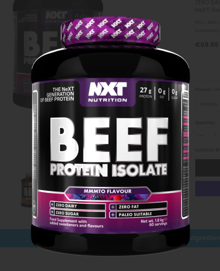 NXT Beef Protein 1.8kg - MMMTO Flavour