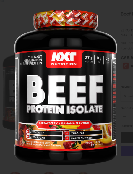 NXT Beef Protein 1.8kg - Strawberry & Bannana