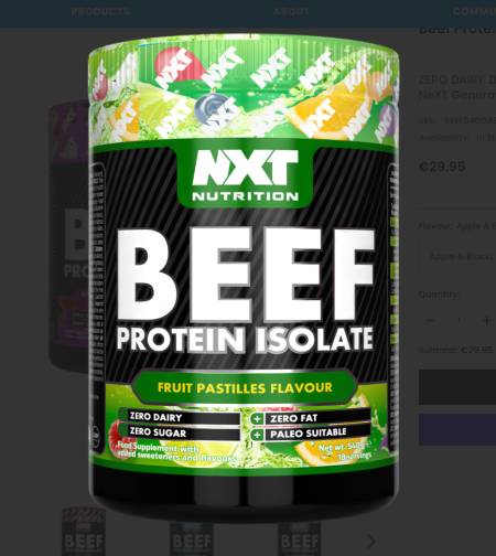 NXT Beef Protein 504g - Fruit Pastilles Flavour