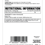Per4m Creatine Monohydrate 400g Nutrition Panel