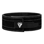 RDX 4 Inch Powerlifting Belt Black Front View Photo