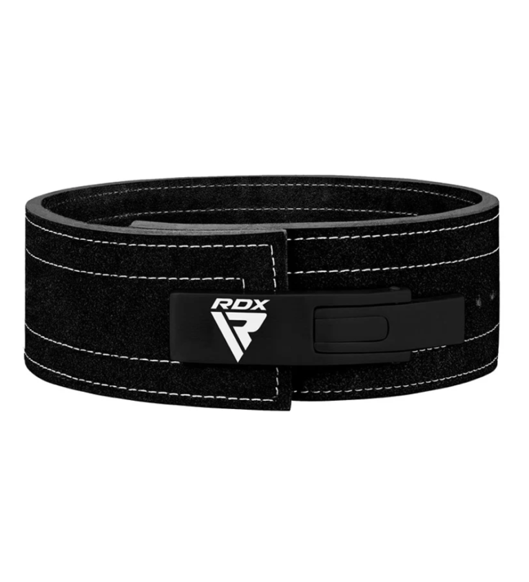 RDX 4 Inch Powerlifting Belt Black Front View Photo