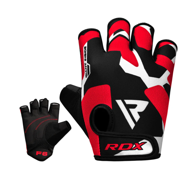 RDX F6 Weightlifting Gloves Red Camo Photo 3