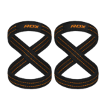 RDX Figure 8 Lifting Straps Black & Orange Photo