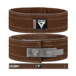 RDX Sports 4 Inch Powerlifting Belt Brown Combined View Photo