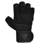 RDX Sports L4 Lifting Open Finger Lifting Gloves Black Photo
