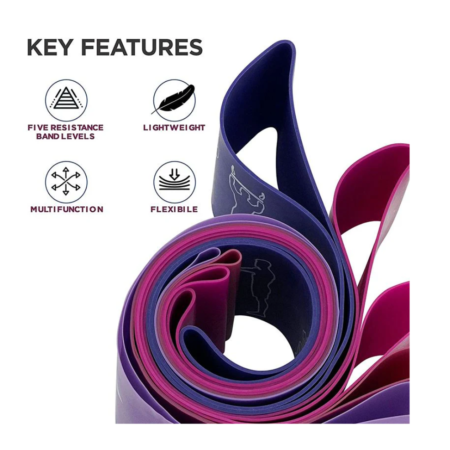 RDX Sports PR 5 in 1 Resistance Bands Set Key Product Features Photo