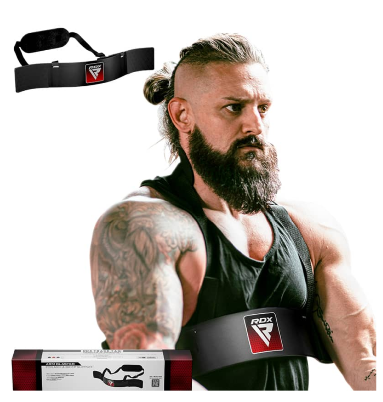 RDX Sports T2 Bicep Curl Blaster in Use Photo