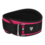 RDX Sports RX3 6 Inch Lifting Belt for Women Pink Front View Photo