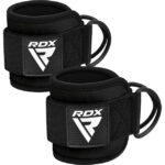 RDX Sports A4 Ankle and Wrist Straps for Cable Machines, done up - Black
