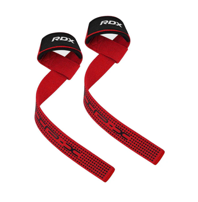 RDX Sports S4 Lifting Straps Red and Black Photo