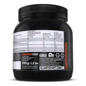 Olimp Sport Creatine Monohydrate-Powder 550g - Nutrition Panel