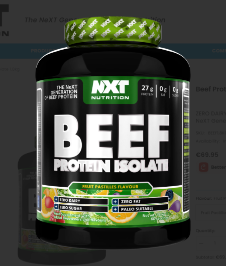 NXT Beef Protein - 1.8kg Fruit Pastilles Flavour