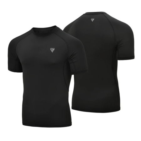 RDX T15 Short Sleeved Rash Guard Black Photo