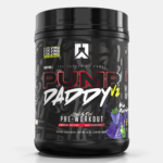 RYSE Pump Daddy V2 Blue Raspberry Flavour Front of Tub Photo