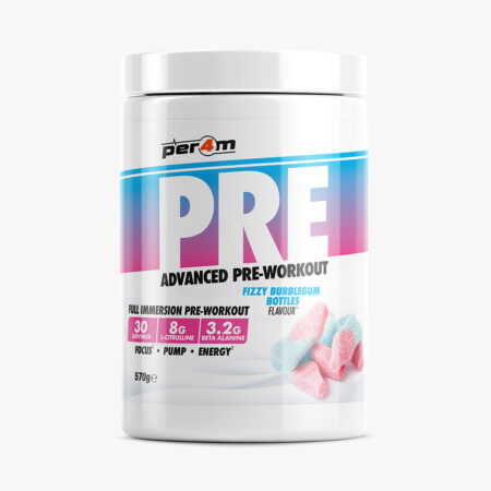 per4m-pre workout Fizzy Bubblegum Bottles Flavours 570g
