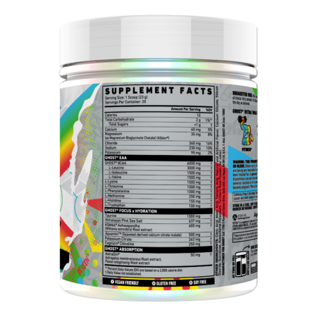 GHOST® INTRA Sour Strips Rainbow Flavour (back)