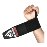 RDX Sports W3 IPL USPA Approved Powerlifting Wrist Support Wraps Black Image