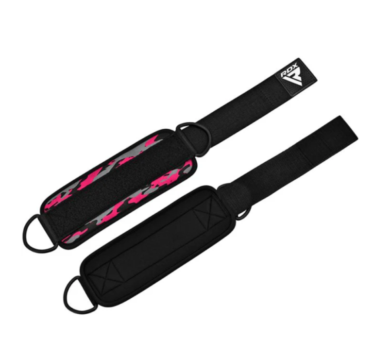 RDX Sports A4 Ankle Straps Black and Pink Pair Photo