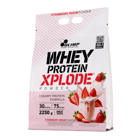 Olimp Whey Protein XPLODE 2.25kg Strawberry front view