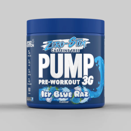 Applied Nutrition Pump 3G Zero Stim Pre Workout Icy Blue Raz Photo
