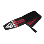 RDX WR11 Powerlifting Wrist Strap Black and Red Photo 2