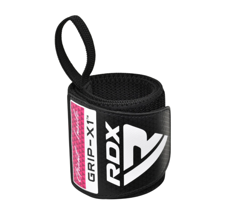 RDX WR11 Powerlifting Wrist Strap Black anf Pink Photo 2