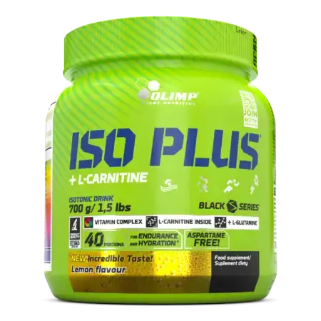 Olimp ISO-PLUS Lemon Flavour 700g Front of Tub