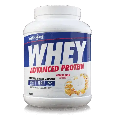 Per4m Advanced Whey 2010G Cereal Milk Front of Tub
