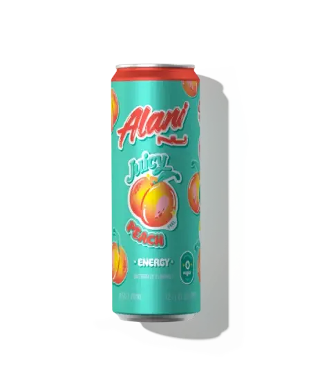 Alani NU Juicy Peach Energy Drink Front View