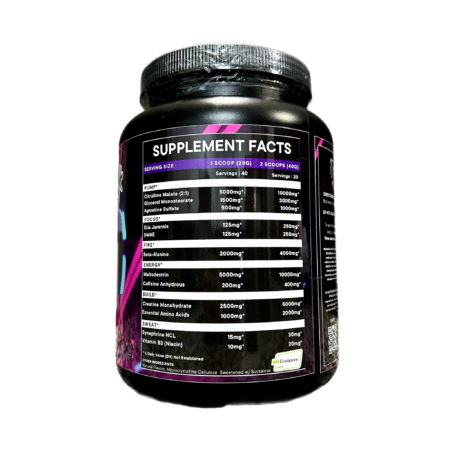 Project M The Kitchen Sink Pre Intra Post Side Nutritional Information