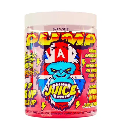 Gorillalpha Ultimate Pump Juice Iron Man Flavour Front of tub