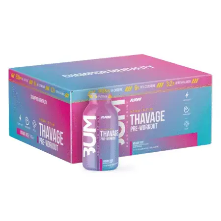 CBUM Thavage Pre Workout RTD Miami Vice Flavour Case of 12