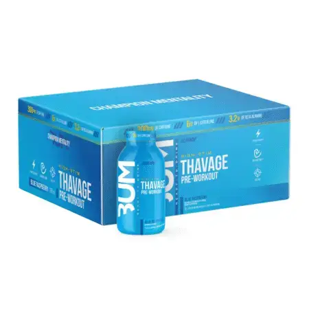 CBUM Thavage Pre Workout RTD Blue Raspberry Flavour Case of 12