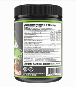 American Supps Undisputed Pump Apple Nutrition Panel