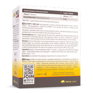 Olimp Labs Gold-Vit-C-1000 Back of Box