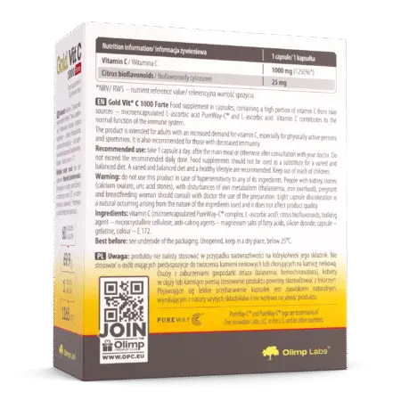Olimp Labs Gold-Vit-C-1000 Back of Box