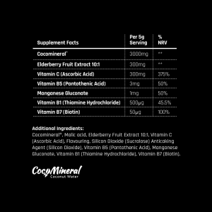 Conteh Sports Hydra Flow - Nutritional Information
